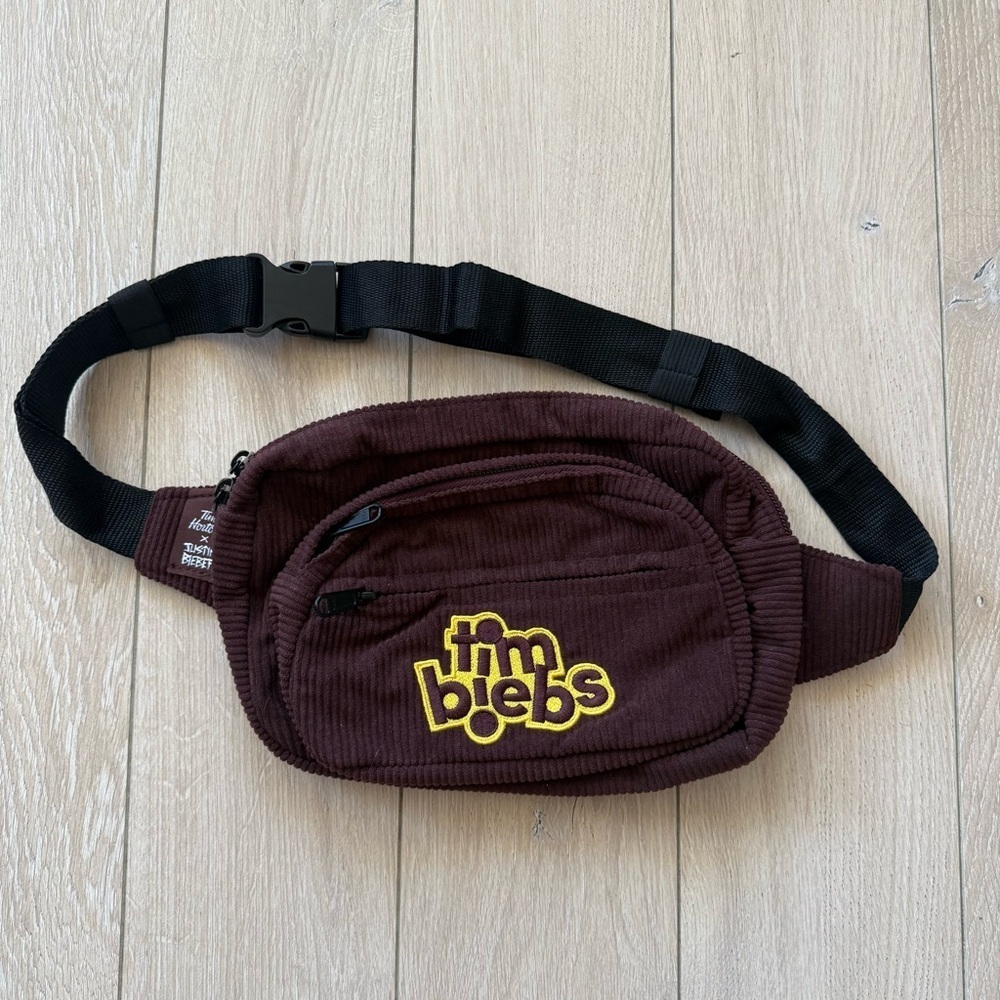 Justin Bieber x Tim Hortons Corduroy Fanny Pack Tim Biebs Brown